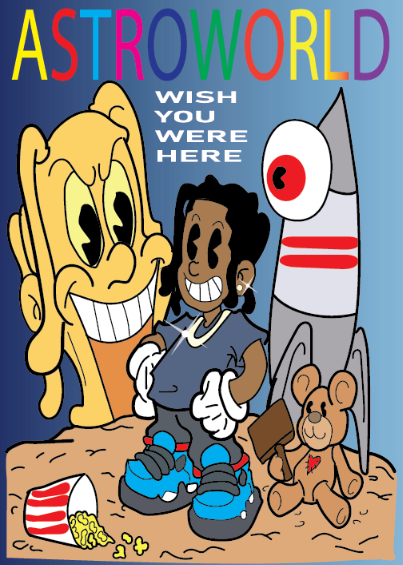 Astroworld inspired illustration. Thanks to the inspiration of Pinterest